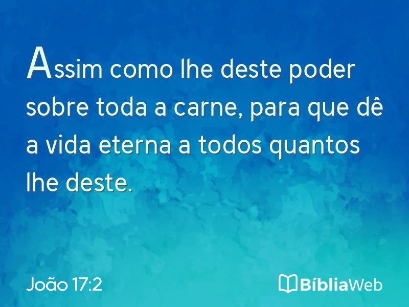 João 17:2 em imagem para compartilhar