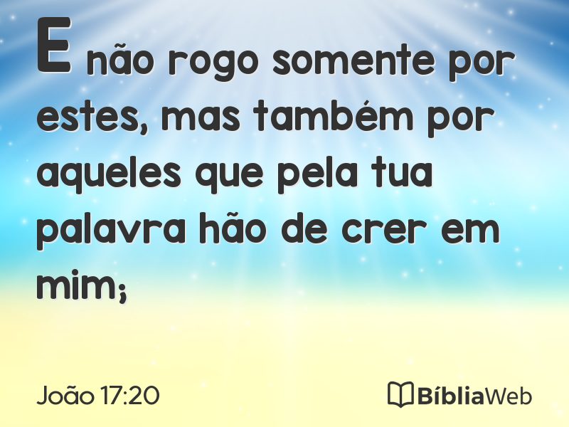 João 17:20 em imagem para compartilhar