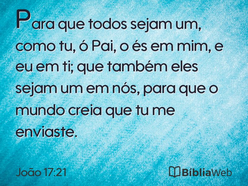 João 17:21 em imagem para compartilhar