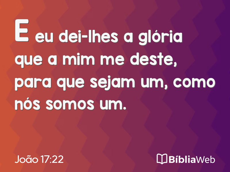 João 17:22 em imagem para compartilhar