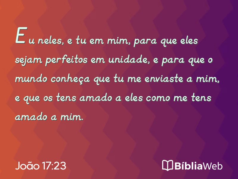 João 17:23 em imagem para compartilhar