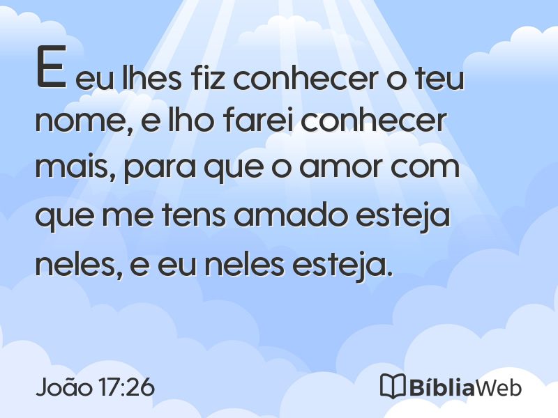 João 17:26 em imagem para compartilhar