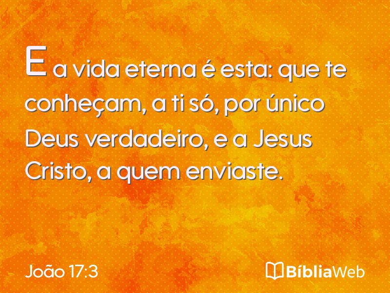 João 17:3 em imagem para compartilhar