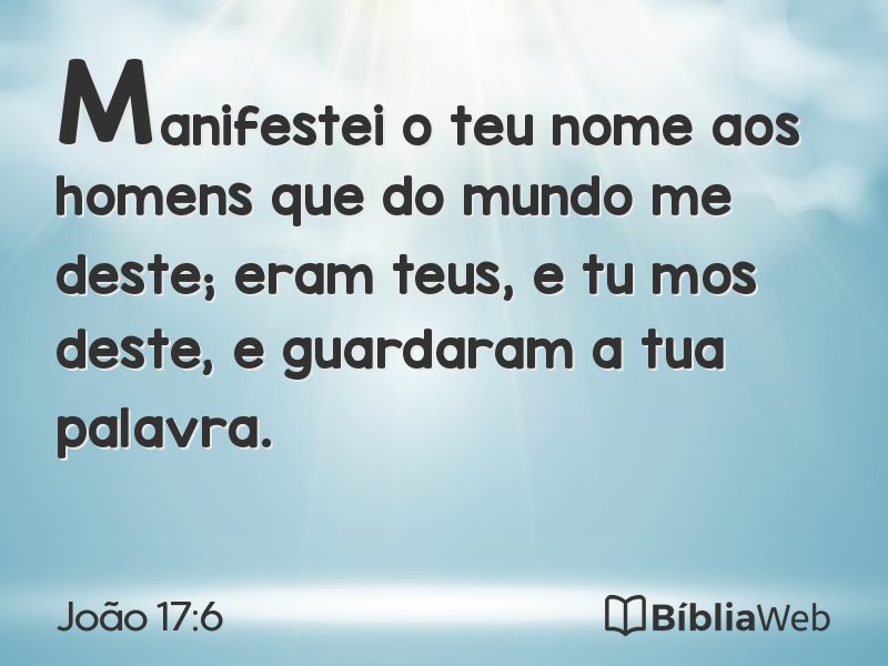 João 17:6 em imagem para compartilhar