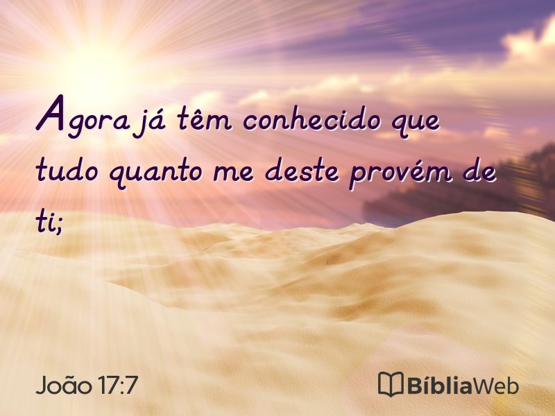 João 17:7 em imagem para compartilhar