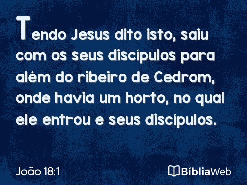 João 18:1 em imagem para compartilhar