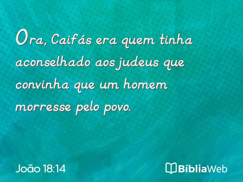 João 18:14 em imagem para compartilhar