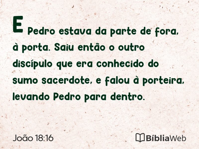 João 18:16 em imagem para compartilhar