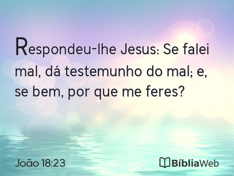 João 18:23 em imagem para compartilhar