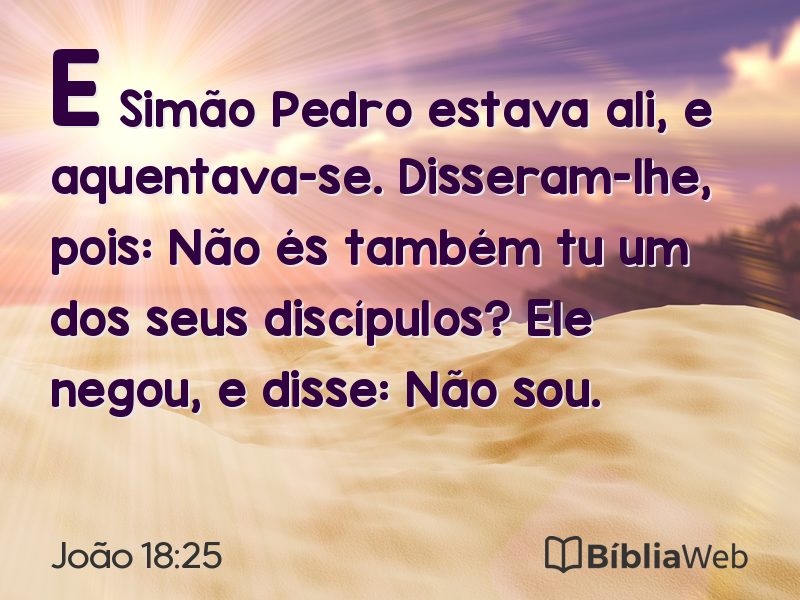 João 18:25 em imagem para compartilhar