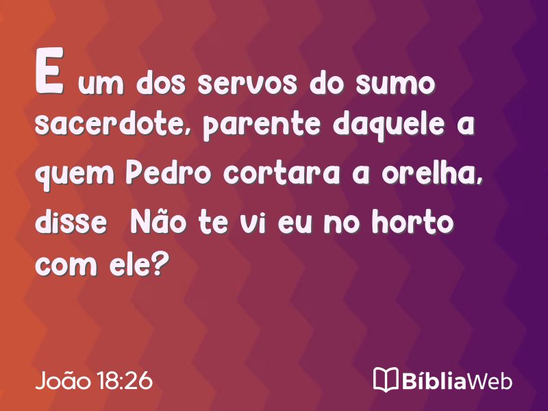 João 18:26 em imagem para compartilhar