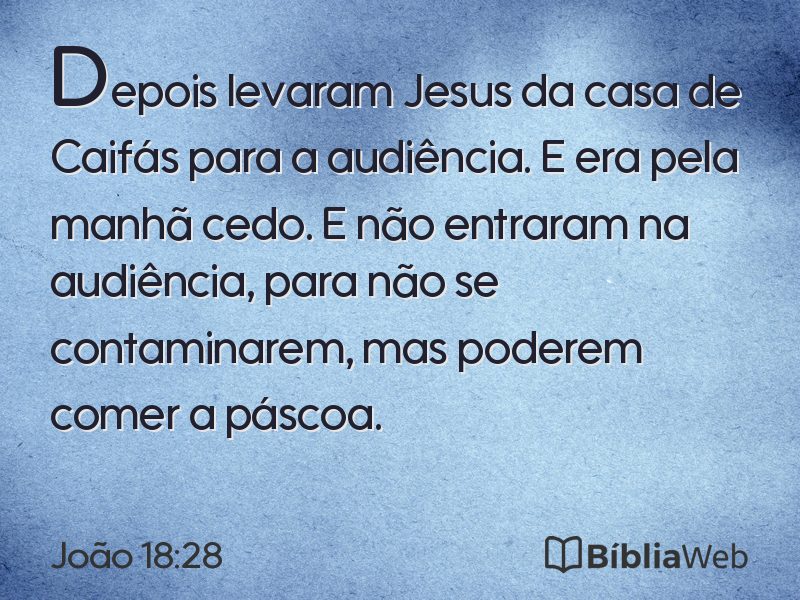 João 18:28 em imagem para compartilhar