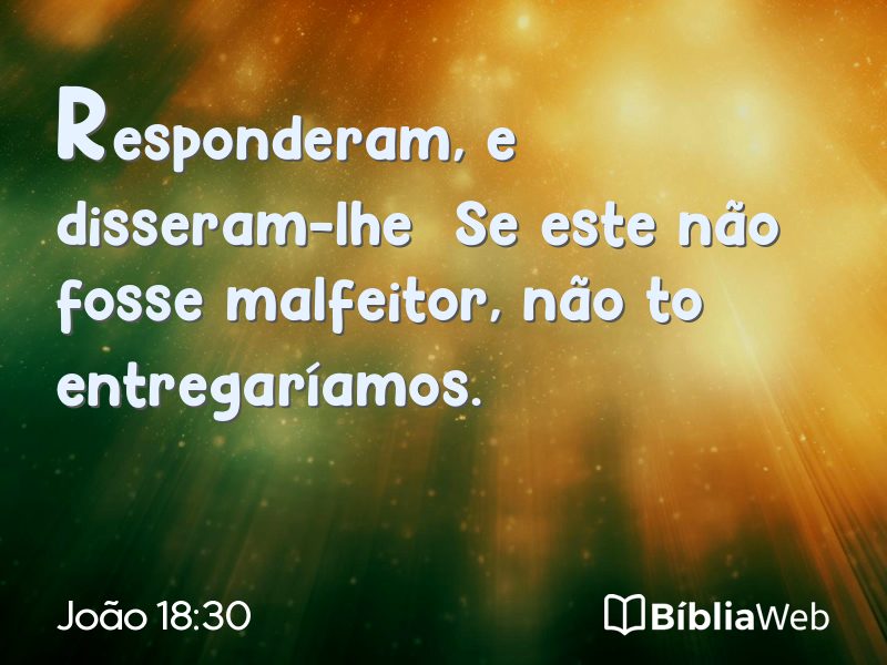 João 18:30 em imagem para compartilhar