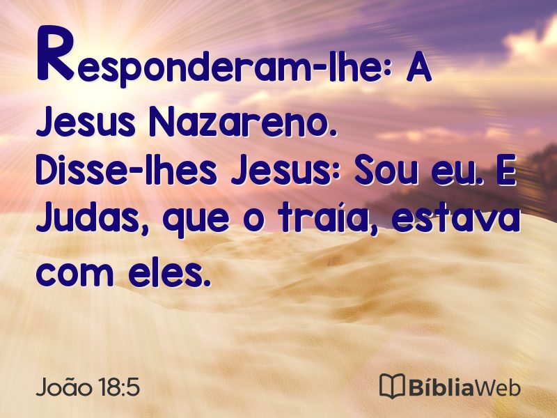 João 18:5 em imagem para compartilhar