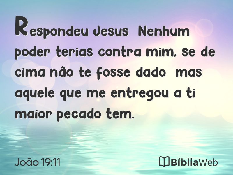 João 19:11 em imagem para compartilhar