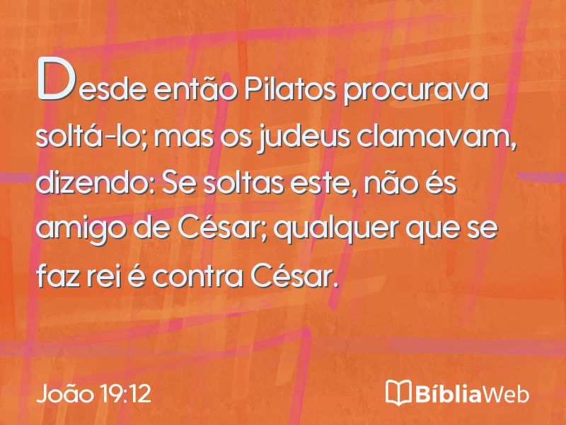 João 19:12 em imagem para compartilhar