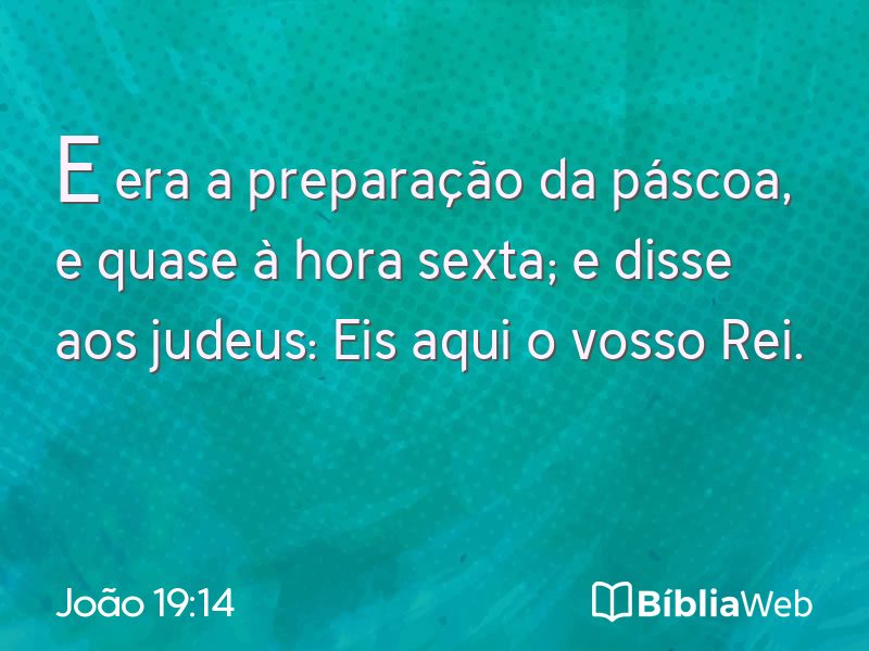 João 19:14 em imagem para compartilhar