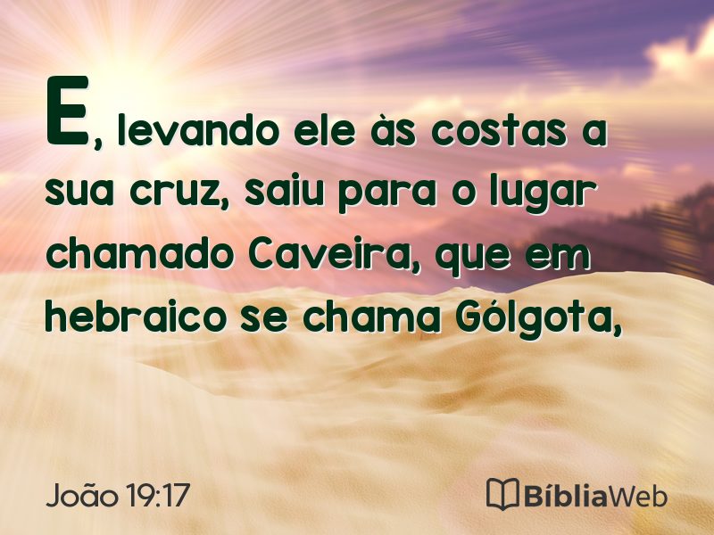 João 19:17 em imagem para compartilhar