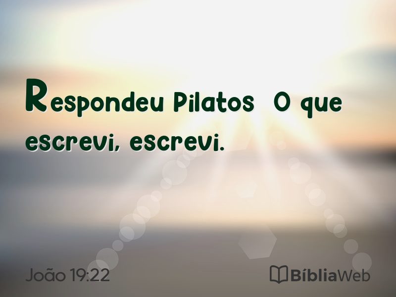 João 19:22 em imagem para compartilhar