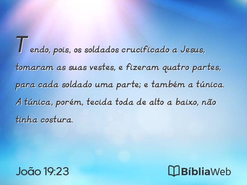 João 19:23 em imagem para compartilhar