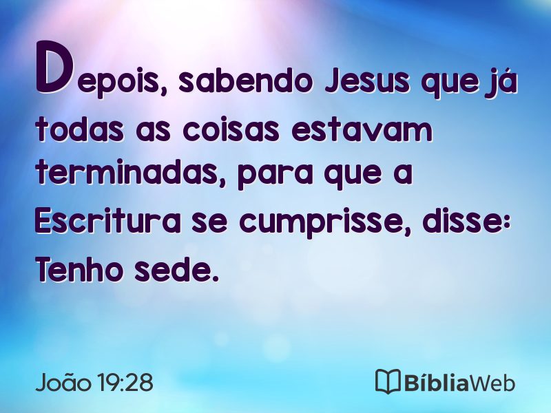 João 19:28 em imagem para compartilhar