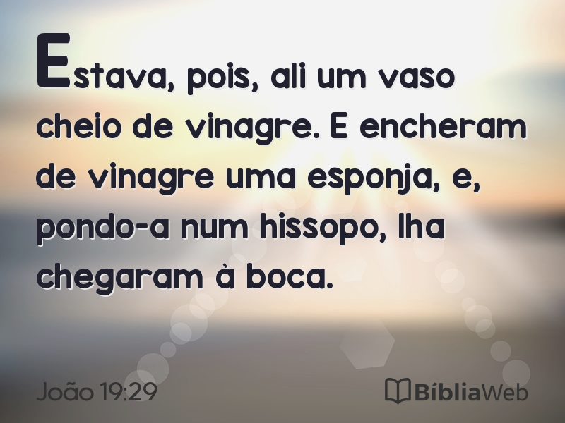 João 19:29 em imagem para compartilhar