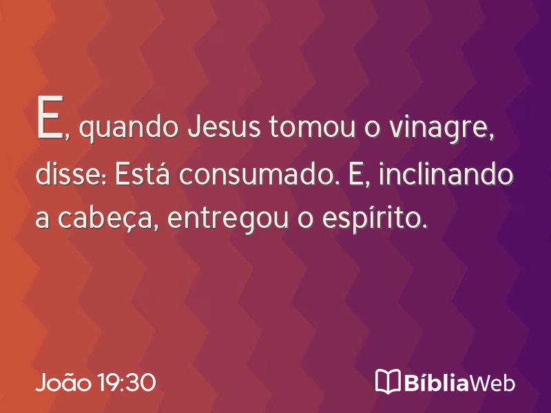 João 19:30 em imagem para compartilhar