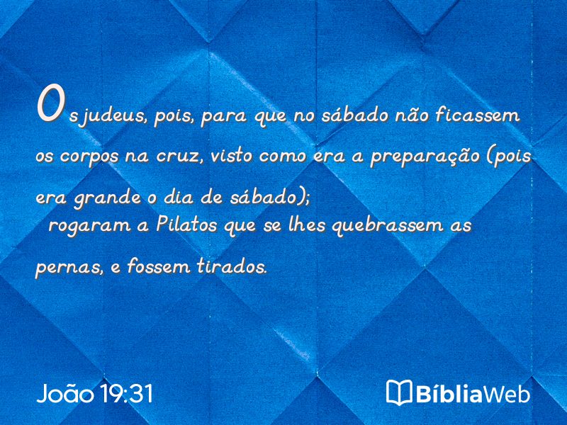 João 19:31 em imagem para compartilhar