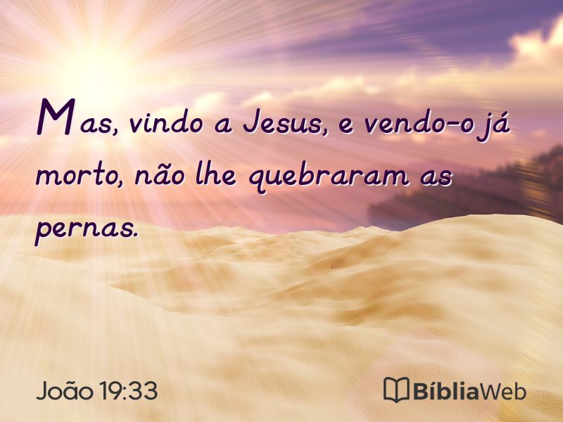 João 19:33 em imagem para compartilhar