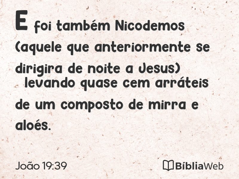 João 19:39 em imagem para compartilhar