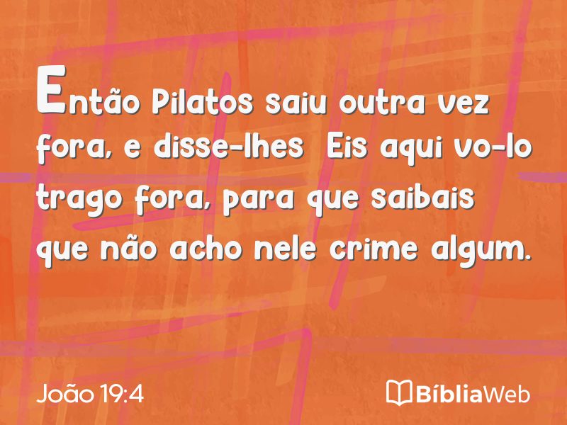 João 19:4 em imagem para compartilhar
