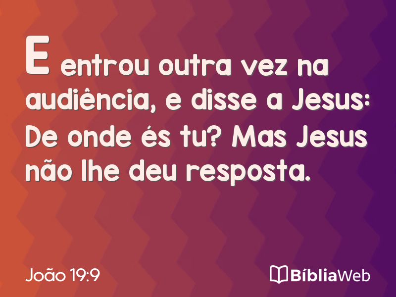 João 19:9 em imagem para compartilhar