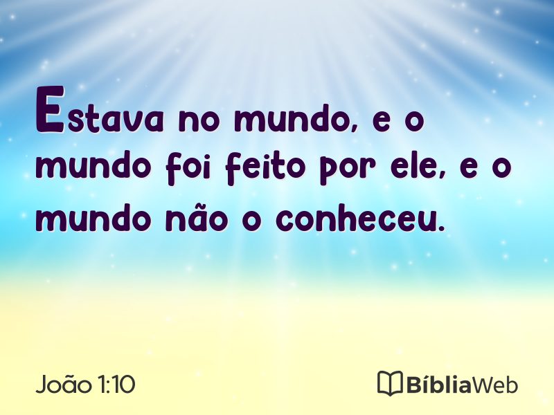 João 1:10 em imagem para compartilhar