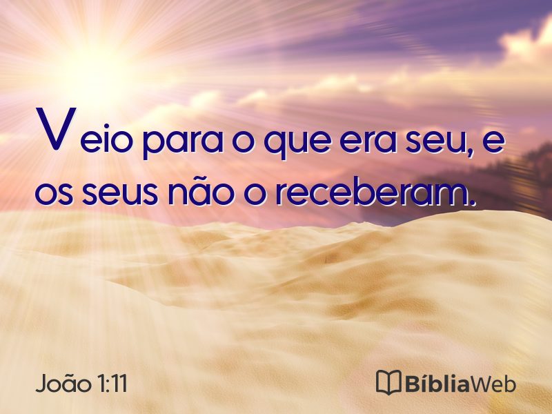 João 1:11 em imagem para compartilhar