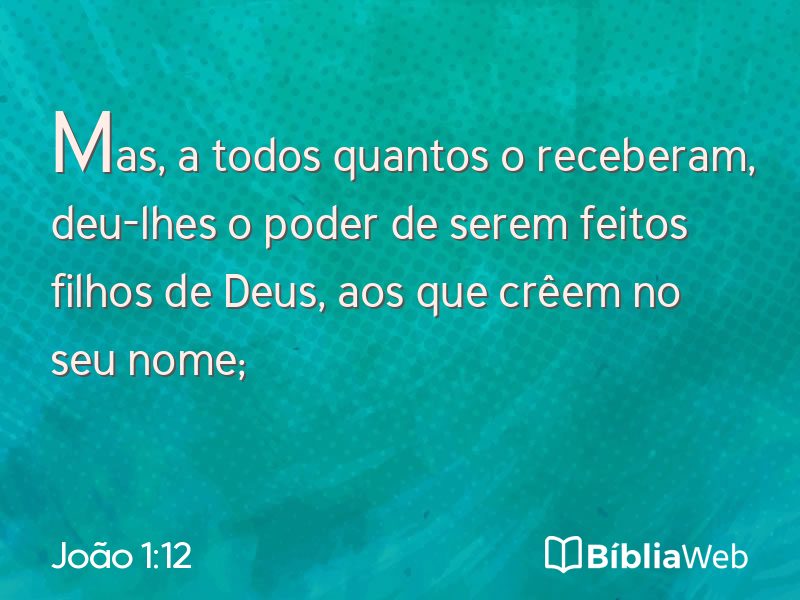 João 1:12 em imagem para compartilhar