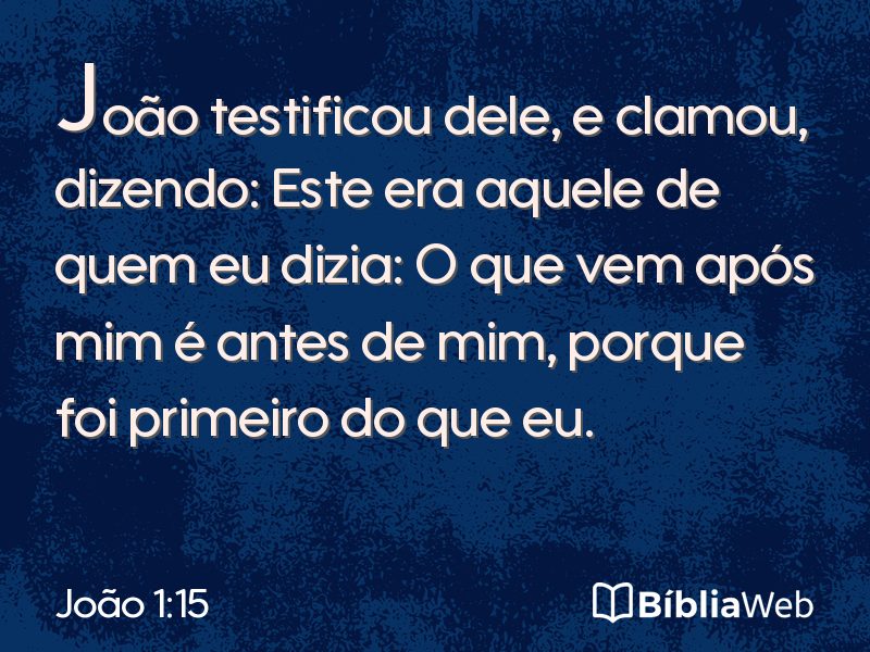 João 1:15 em imagem para compartilhar