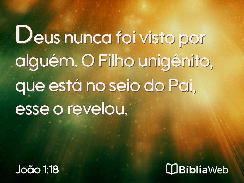 João 1:18 em imagem para compartilhar