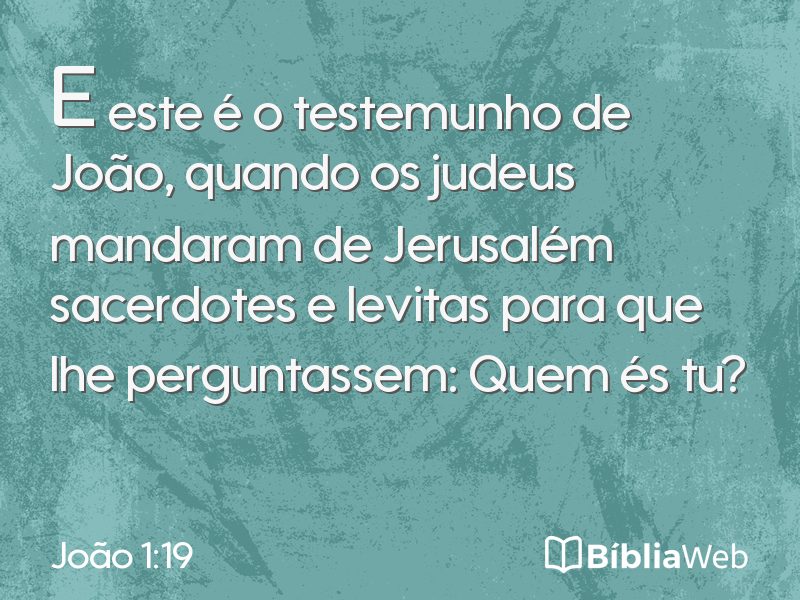 João 1:19 em imagem para compartilhar