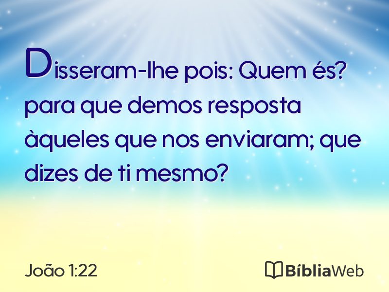 João 1:22 em imagem para compartilhar