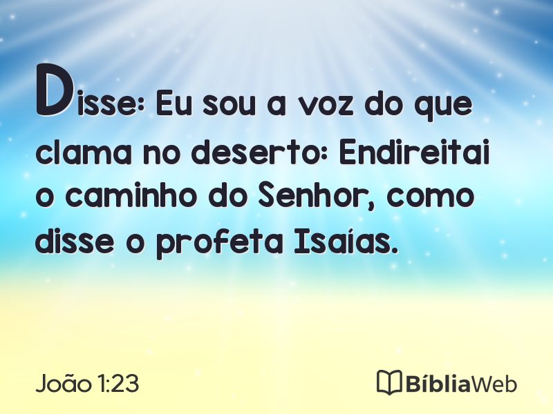 João 1:23 em imagem para compartilhar