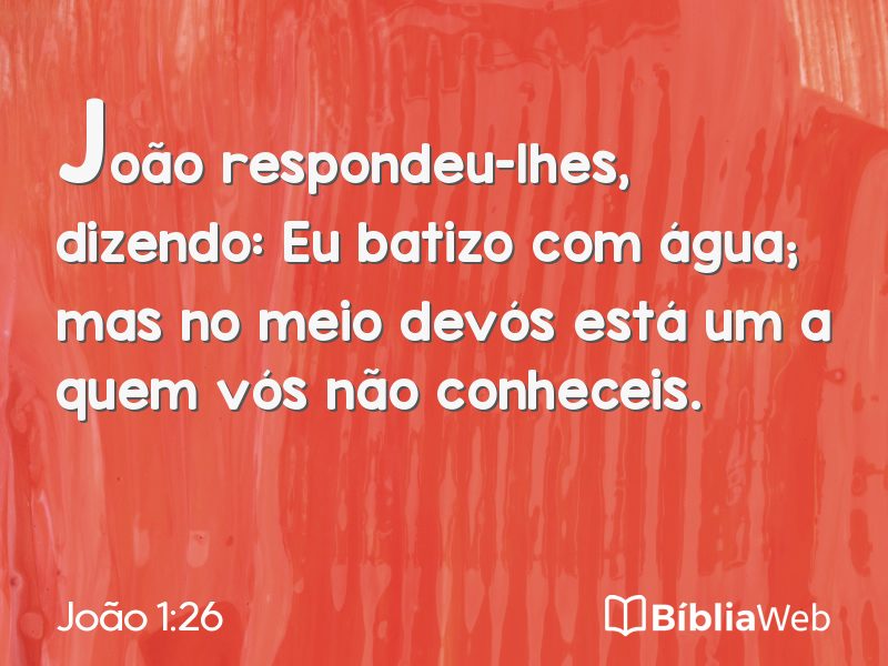 João 1:26 em imagem para compartilhar