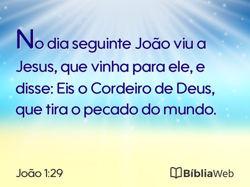 João 1:29 em imagem para compartilhar