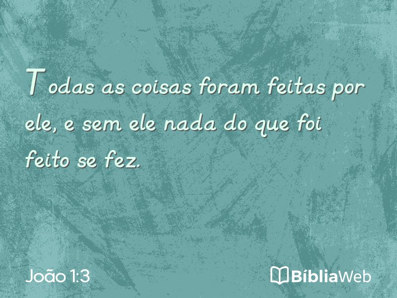 João 1:3 em imagem para compartilhar