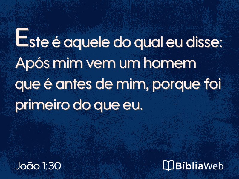 João 1:30 em imagem para compartilhar