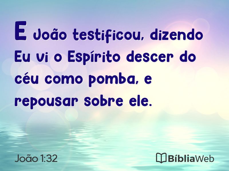 João 1:32 em imagem para compartilhar