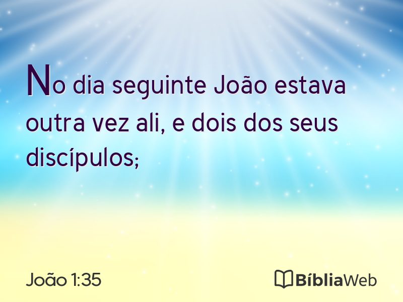 João 1:35 em imagem para compartilhar