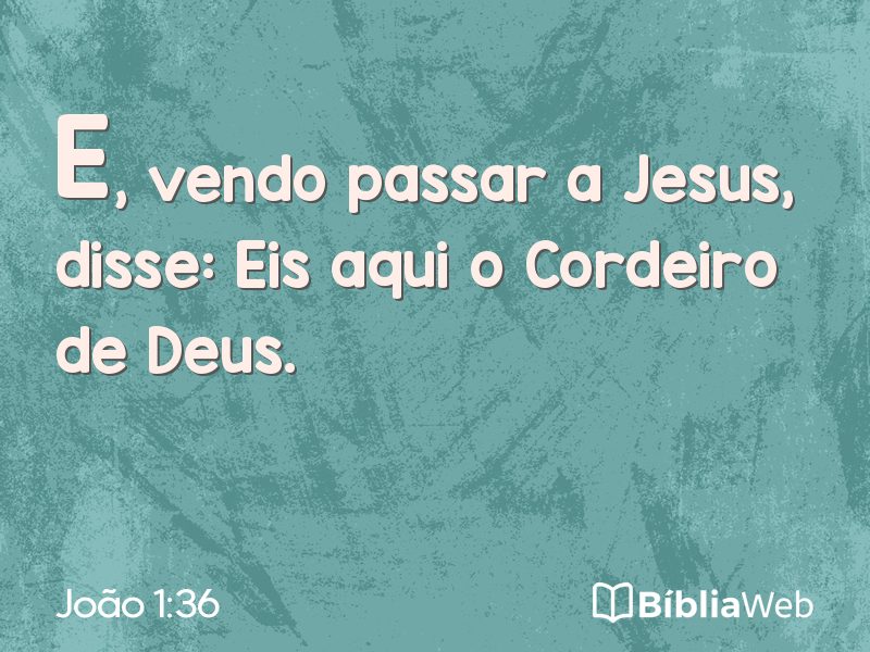 João 1:36 em imagem para compartilhar
