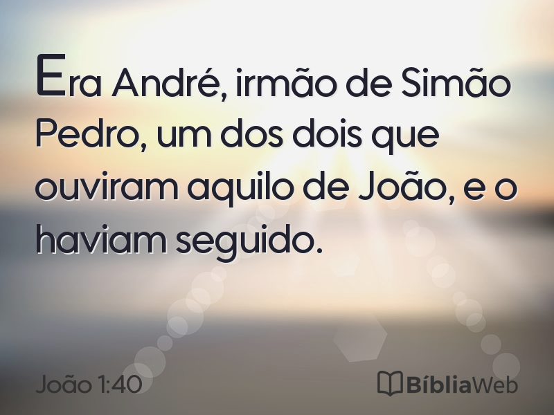 João 1:40 em imagem para compartilhar