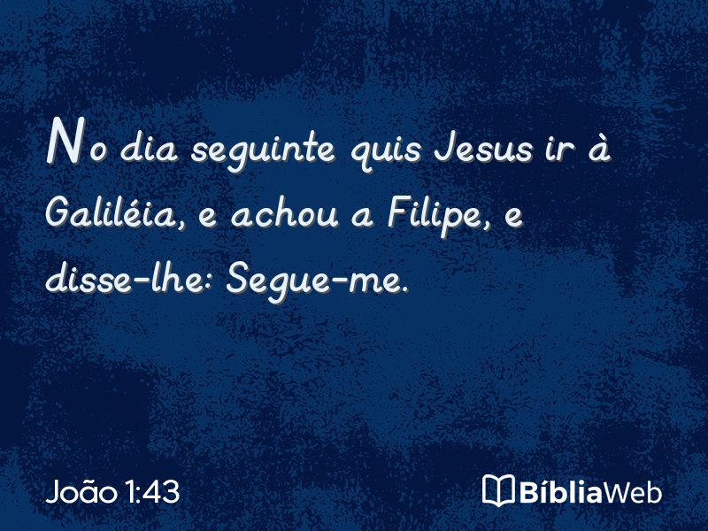 João 1:43 em imagem para compartilhar
