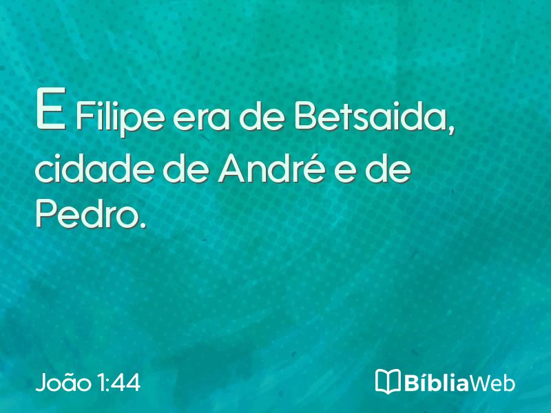 João 1:44 em imagem para compartilhar